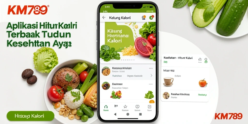 Screenshot utama KM789 menampilkan antarmuka Hitung Kalori yang intuitif.