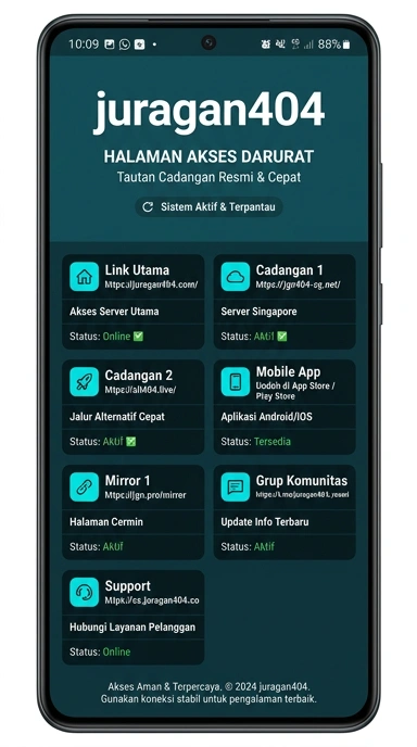 Tampilan link alternatif juragan404