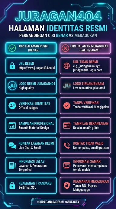 Tampilan kanal resmi juragan404